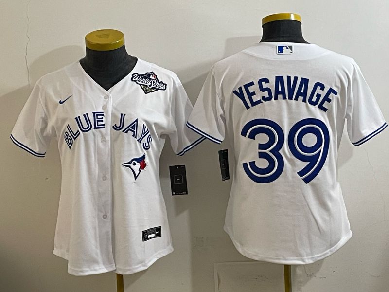 Women 2025 Toronto Blue Jays #39 Yesavage white Game Nike MLB Jersey style 003->women mlb jersey->Women Jersey